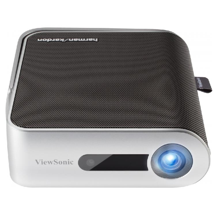 ViewSonic M1_G2 LED 時尚360度巧攜投影機 (300流明) | harman/kardon喇叭智慧底座360 度投影解析度WVGA 854x480120000:1 對比