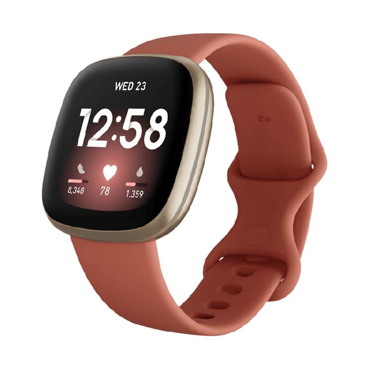 Fitbit Versa 3 康運動智慧手錶  陶粉色 | 內建GPS / 支援免持通話20種SMARTTRACK®自動識別運動睡眠追蹤及睡眠分數防水可達 50 公尺電池續航力達 6 天以上，配有快充功能