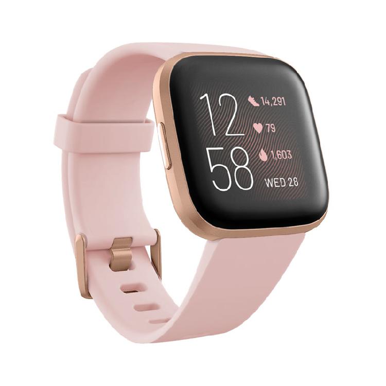 Fitbit Versa 2 健康運動智慧手錶 花瓣粉 | Fitbit Pay (NFC感應式付款)血氧濃度偵測女性健康追蹤功能電池續航力達5天以上全天候心率追蹤