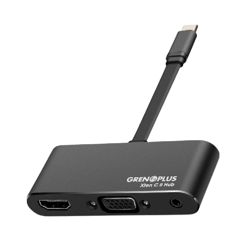 Grenoplus USB 3.0 Type-C 五合一多功能Macbook Hub 集線器 | 多樣功能一次擁有，體積輕巧方便攜帶。支援USB Type-C高速充電，效率更好。USB 3.0可支援多種USB設備，傳輸速率最高可達5Gbps。支援HDMI 4K影像輸出，高清畫質盡收眼底。傳統VGA接孔支援1080P HD影像輸出。鋁製金屬外殼，外型時尚，散熱佳，有助於減少電磁波訊號干擾。支援多種電腦裝置與作業系統 MacOS/Windows/iOS/Linux。
