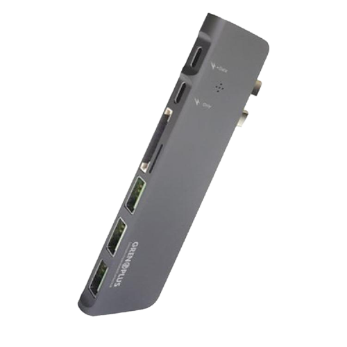Grenoplus USB 3.0 Type-C 八合一多功能Macbook Hub 集線器-太空灰 | 多樣功能一次擁有，體積輕巧方便攜帶。支援USB Type-C高速充電，效率更好。三孔USB 3.0設計，可同時支援多種USB設備，傳輸速率最高可達5Gbps。支援HDMI 4K影像輸出，高清畫質盡收眼底。支援SD/ Micro SD高速讀取識別，即插即用，徹底解決無讀卡插槽問題。鋁製金屬外殼，外型時尚，散熱佳，有助於減少電磁波訊號干擾。保固一年(非人為因素)