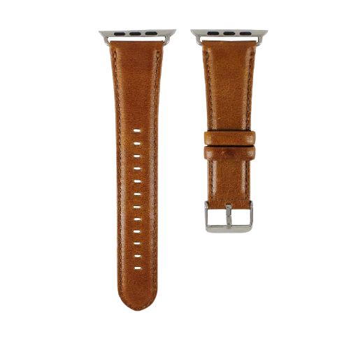 APPLE WATCH錶帶 簡約皮革縫線 淺棕色 | 一體成型錶帶連接，更換超方便車線滾邊、做工精細、編織線緊密排列真皮材質，舒適柔軟高品質
