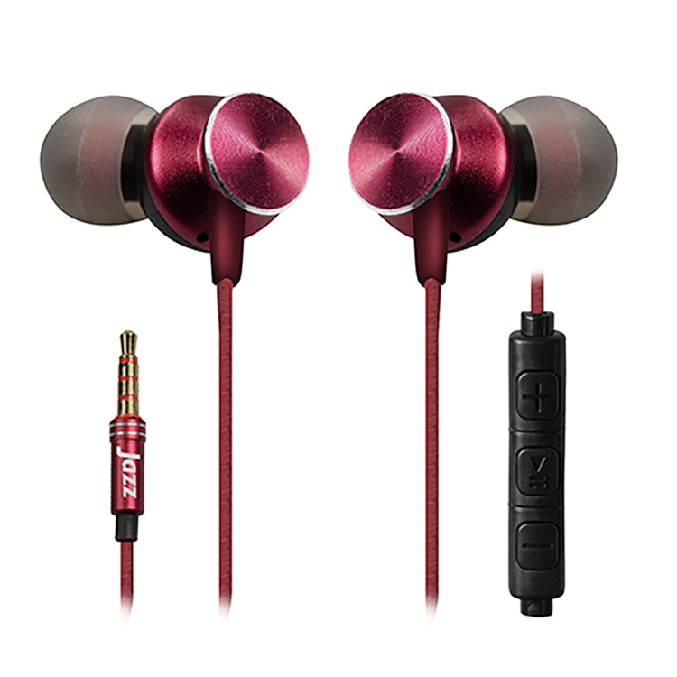 INTOPIC JAZZ-I111-RD 磁吸偏斜式耳機麥克風 (紅) | 時尚繽紛色彩偏斜入耳式設計，舒適服貼高音質強磁力耳機單體細緻音質、細節分明好音質線控接聽與音樂選曲完全相容IOS系統