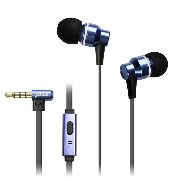 INTOPIC JAZZ-I76-BL-1A 頸掛式鋁合金耳機麥克風 (藍) | 強磁力高音質耳機單體適合外出運動的頸掛式設計線控接聽與音樂選曲簡易收納新型束線帶設計完全相容IOS系統Android手機僅支援麥克風接聽功能鍍金插針音質不失真