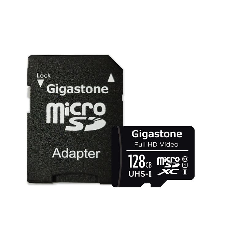 Gigastone MicroSDXC Class10/UHS-1 128G記憶卡 | 新一代SDXC超高速界面支援1080P高畫質影音錄放附SD轉接卡，可取代SD大卡