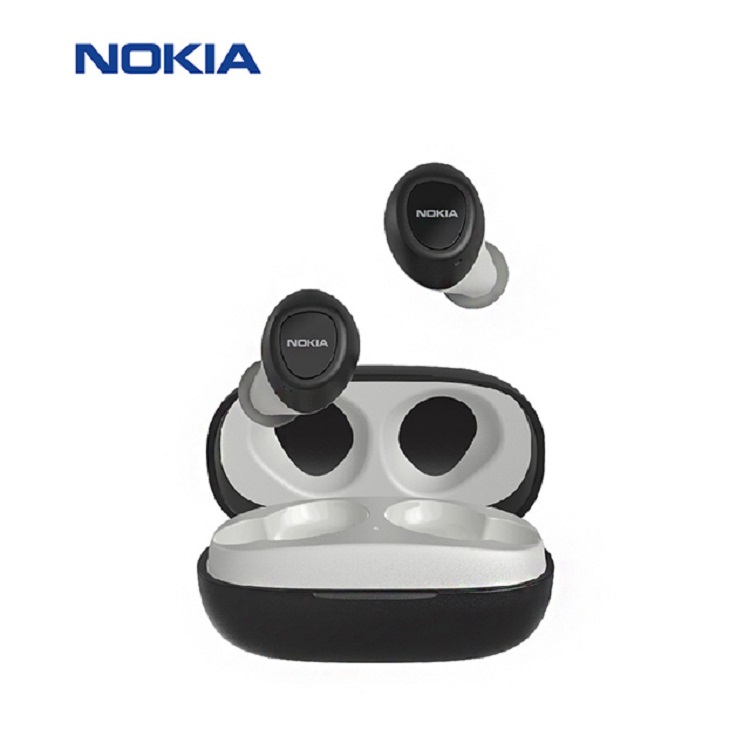NOKIA E3100真無線藍牙耳機 | 5款雙邊撞色搭配，青春潮流的設計概念單耳重量4g, 比A4紙還輕，享受音樂無負擔6mm動圈單體，低音強化效能新版藍牙5.0，快速又省電，搭載低延遲功能單次續航力2.5小時，搭配充電盒長達10小時續航高精度矽膠耳塞，符合人體工學設計提供優良的物理降噪效果，且能防止漏音