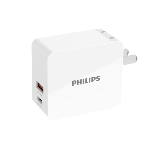 PHILIPS 30W PD雙孔充電器DLP5320C | 支援PD/QC快充可充筆電輕巧設計體積，易攜帶